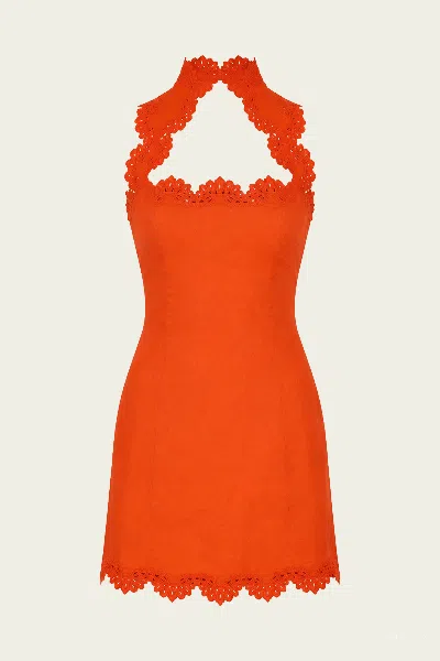 Cult Gaia Derry Mini Dress In Tangelo