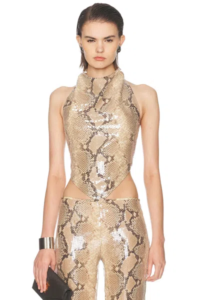 Cult Gaia Dionea Top In Gold