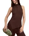 Cult Gaia Doja Knit Top In Brown
