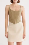 Cult Gaia Dorian Corset Top In Neutral