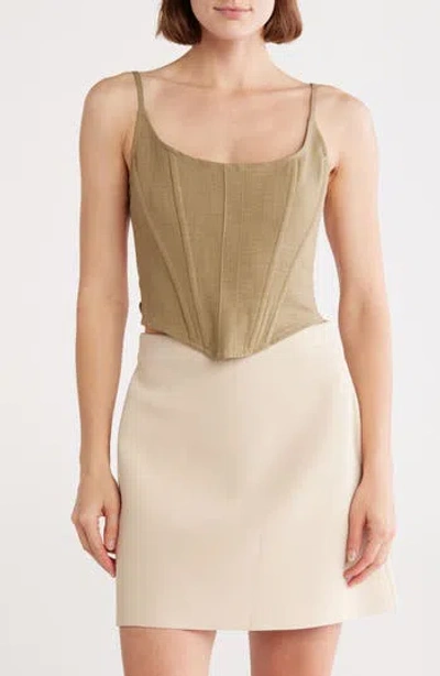 Cult Gaia Dorian Corset Top In Neutral