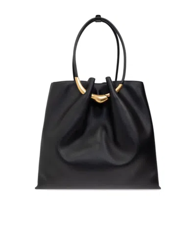 Cult Gaia Double Handle Shoulder Bag In Black