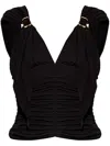 Cult Gaia Draped Top In Black