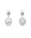Cult Gaia Dunia Hammered Nugget Clip On Drop Earrings In Gold Tone In Silver
