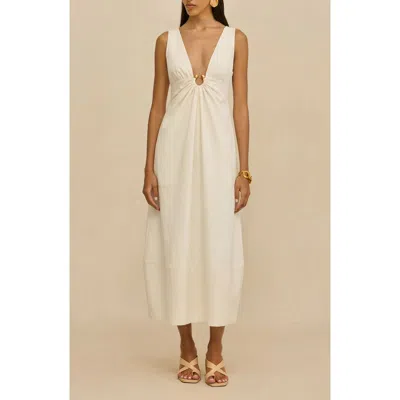 Cult Gaia Ebisu Sleeveless A-line Dress In White