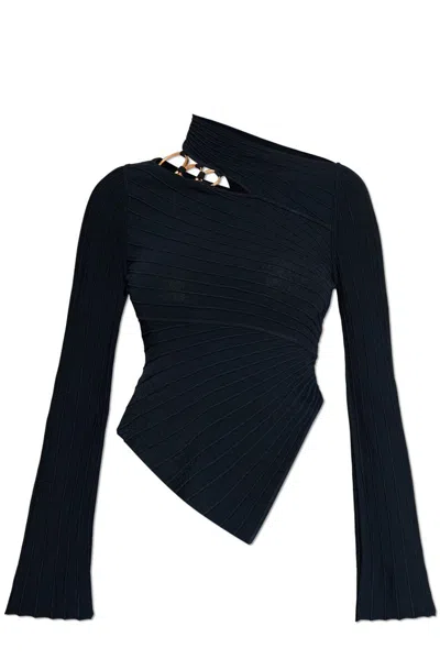 Cult Gaia Ekko Knitted Top In Black