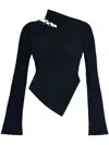Cult Gaia Ekko Knitted Top In Black