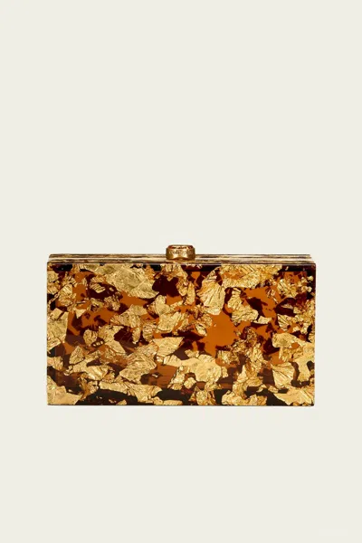 Cult Gaia Ela Clutch In Shiny Brass
