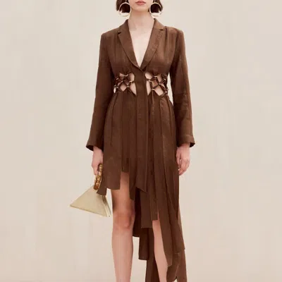 Cult Gaia Elena Dress In Brown