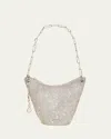 Cult Gaia Elisa Rhinestone Wristlet In Clear