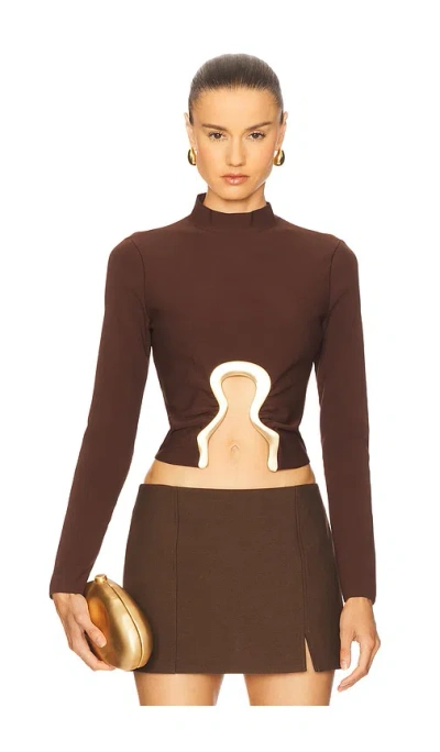 Cult Gaia Elisabetta Top In Java In Brown