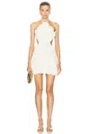 Cult Gaia Akaia Linen Blend Dress In Off White