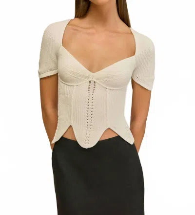 Cult Gaia Eliza Knit Top In Off White