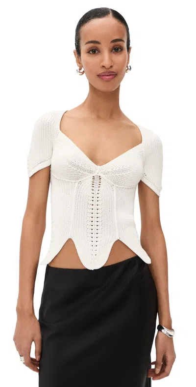 Cult Gaia Eliza Top In White