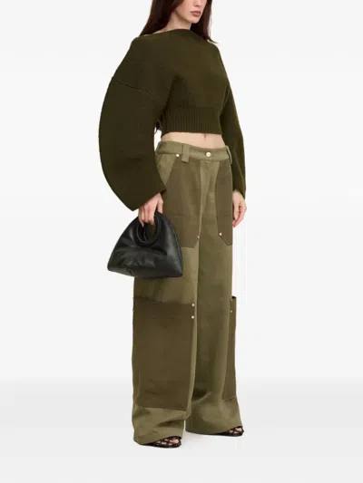 Cult Gaia Ella Balloon-sleeve Ribbed-knit Sweater In Multi