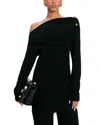 Cult Gaia Elory Kint Top In Black In Black