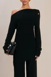 Cult Gaia Elory Kint Top In Black