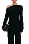 Cult Gaia Elory Knit Top In Black In Black