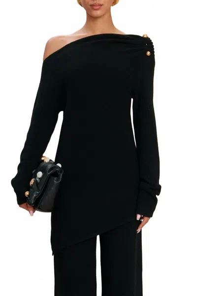 Cult Gaia Elory Knit Top In Black