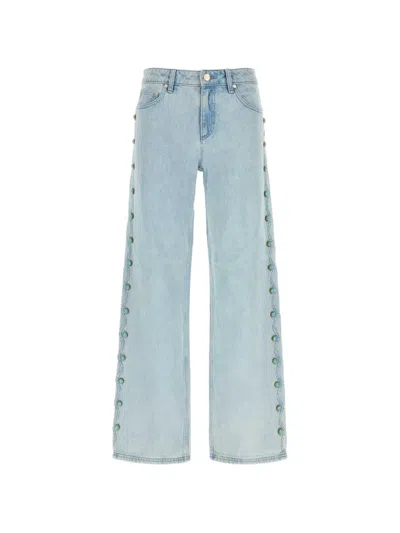 Cult Gaia Elphie Embellished Jeans In Blue