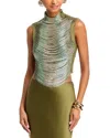 Cult Gaia Embellished Top In Cedar Multi