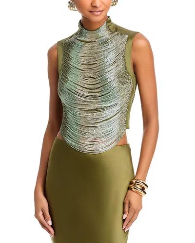 Cult Gaia Embellished Top In Cedar Multi