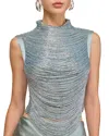 Cult Gaia Taraji Sleeveless Hand Beaded Top In Green