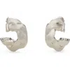 Cult Gaia Ember Hoop Earrings In Antique Silver