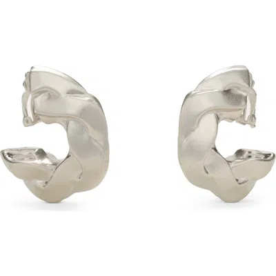 Cult Gaia Ember Hoop Earrings In Antique Silver