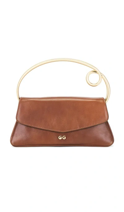 Cult Gaia Emily Top Handle Bag In Brown