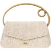 Cult Gaia Emily Woven Rattan Top Handle Bag In Antique White