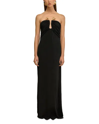 Cult Gaia Emir Embellished Gown In Black