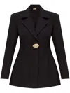 Cult Gaia Long-sleeved Suit Coat In Black