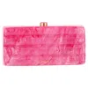 Cult Gaia Enid Clutch In Pink Acrylic