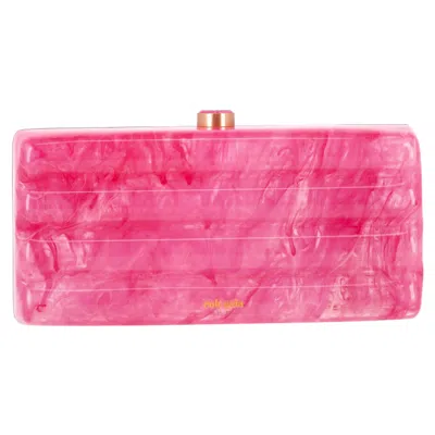 Cult Gaia Enid Clutch In Pink Acrylic