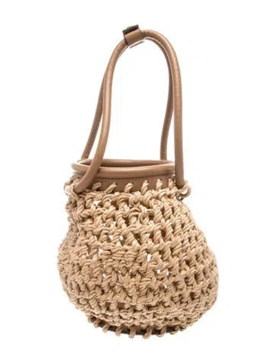 Pre-owned Cult Gaia Enya Bucket Bag In Neutral