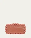 Cult Gaia Eos Beaded Acrylic Clutch Bag In Corallo