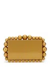 Cult Gaia Rectangular Gold Aluminum Eos Clutch