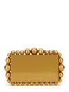Cult Gaia Rectangular Gold Aluminum Eos Clutch