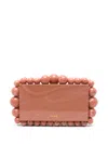 Cult Gaia Eos Beaded Acrylic Clutch Bag In Pink