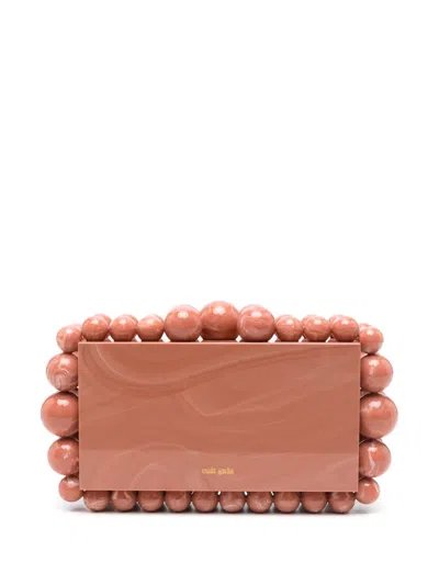 Cult Gaia Eos Beaded Acrylic Clutch Bag In Pink