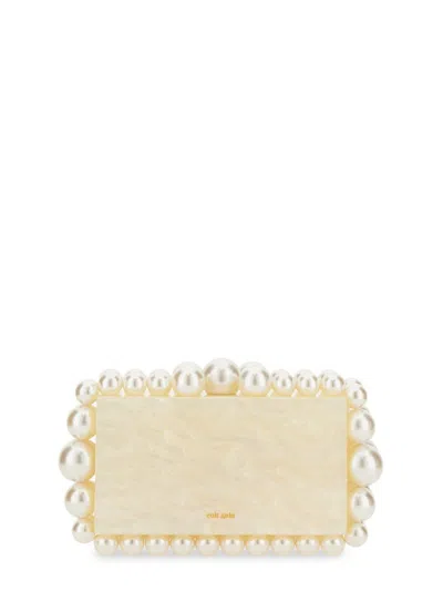 Cult Gaia Womens Ivory Eos Faux-pearl And Acrylic Clutch Bag
