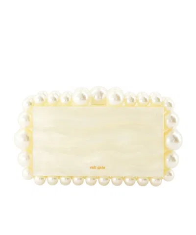 Cult Gaia Eos Clutch In White