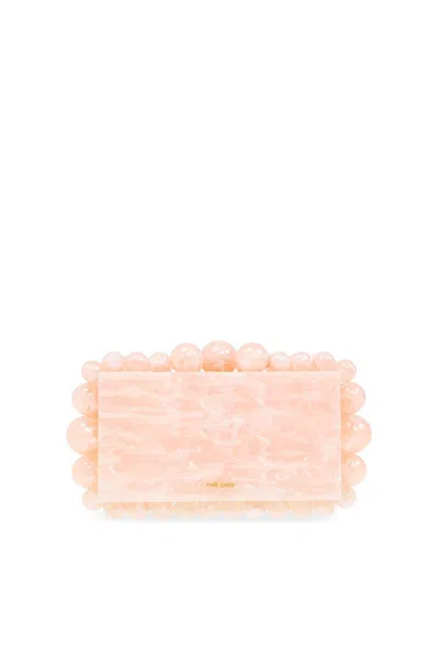 Cult Gaia Eos Marble Detailed Clutch Bag In Pink