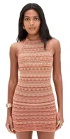Cult Gaia Erina Knit Dress In Corallo Multi