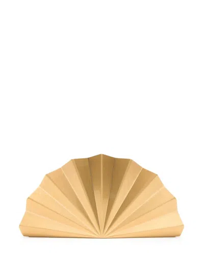 Cult Gaia Esme Fan Brass Clutch Bag In Gold