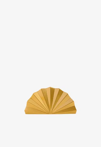 Cult Gaia Esme Sculptural Clutch In Gold