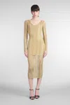 Cult Gaia Espen In Gold Viscose In Neutral