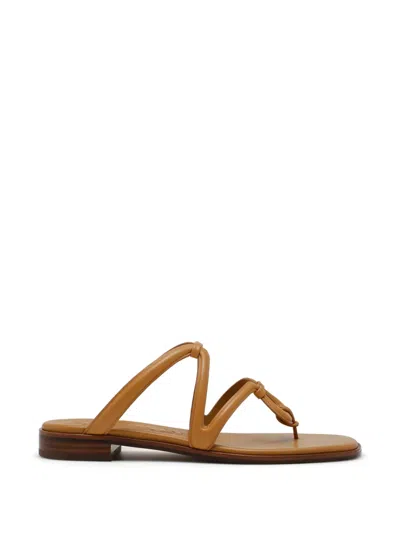 Cult Gaia Estee Strappy Sandals In Brown