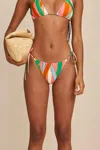 Cult Gaia Estella Bikini Bottom In Vintage Stripe Print